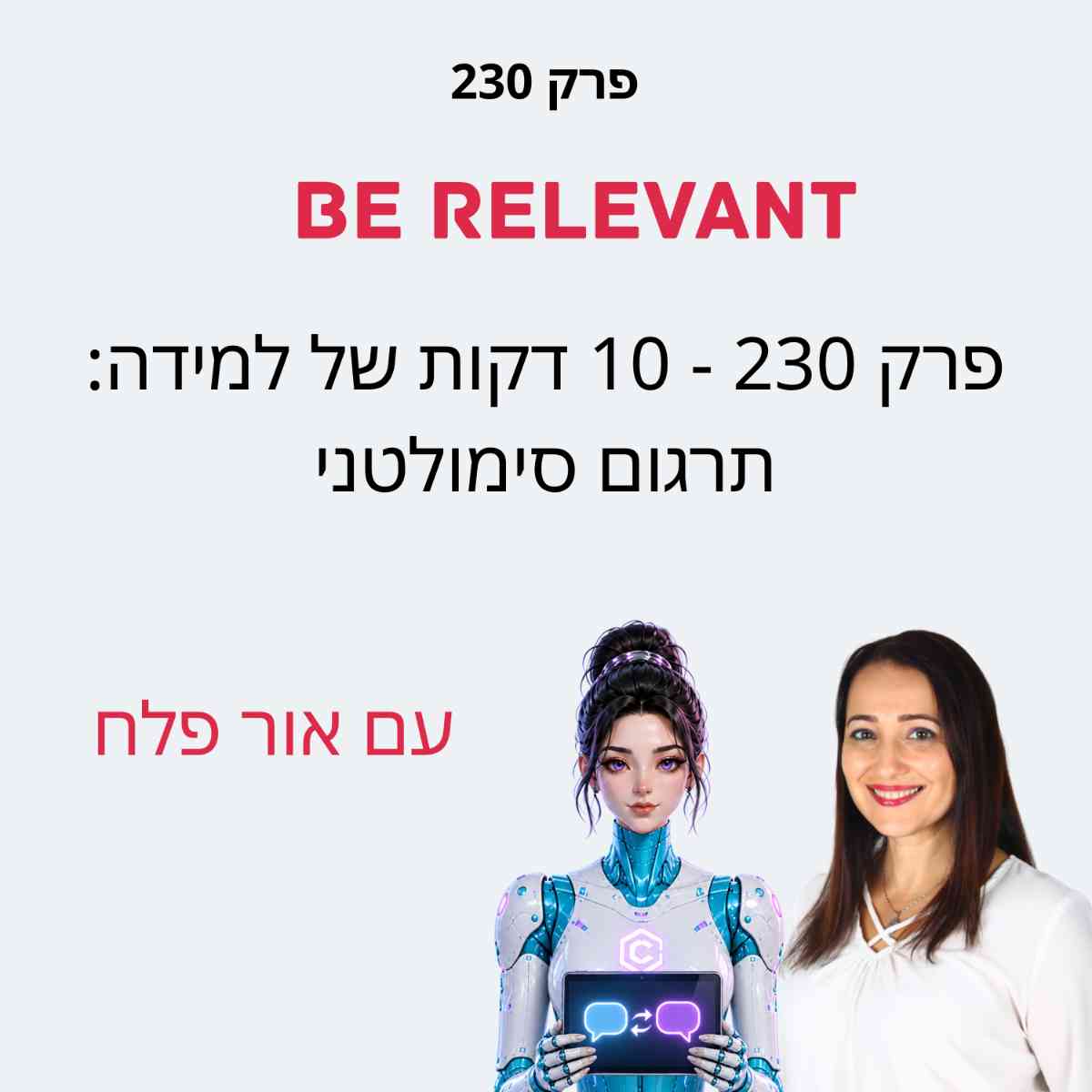 פרק 230 - תרגום סימולטני